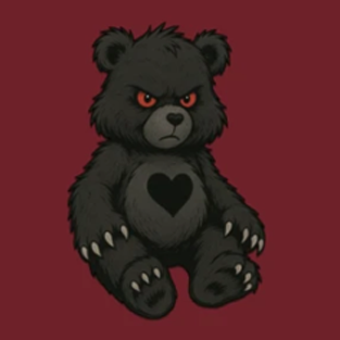 Despair Bears Black Heart T-Shirt